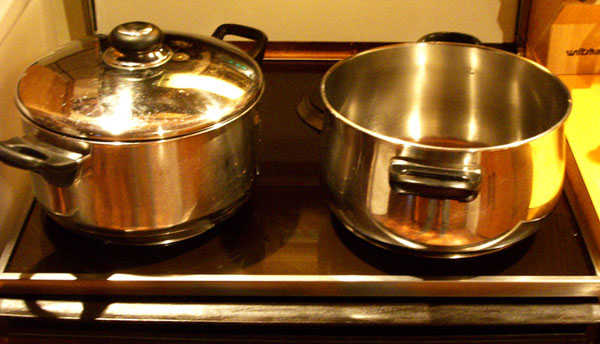In six weeks I hope to have glutes the size of these saucepans.