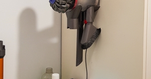 I set up a place to mount my vacuum cleaner and charge it.