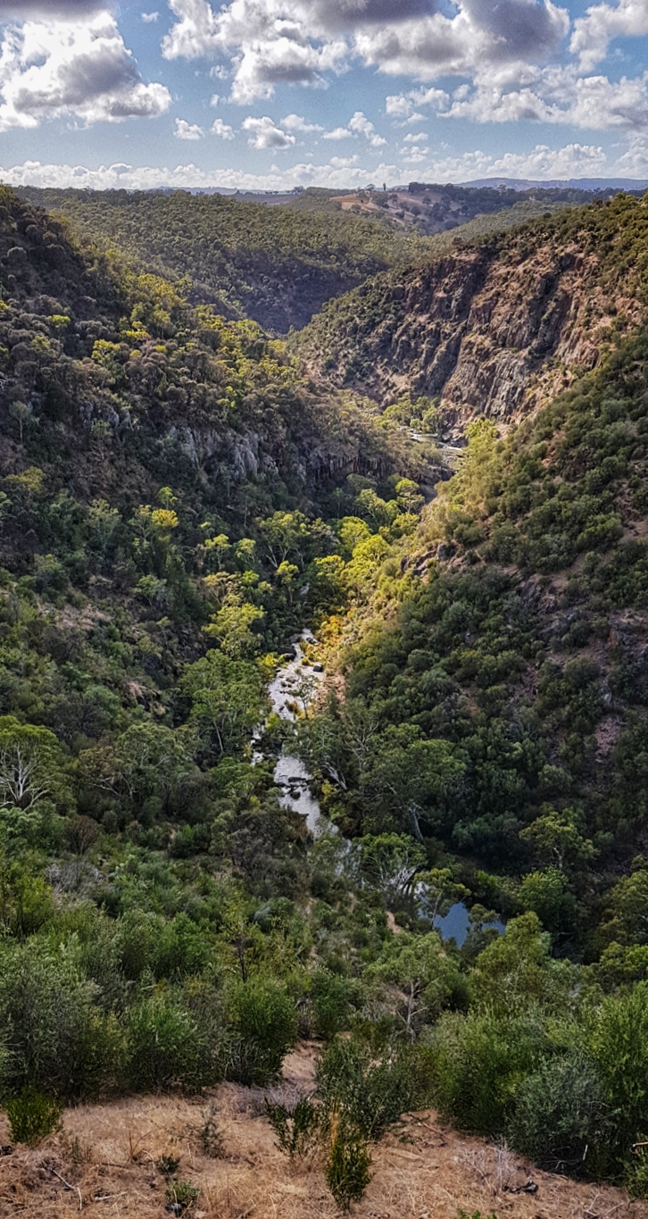 Onkaparinga Gorge from above